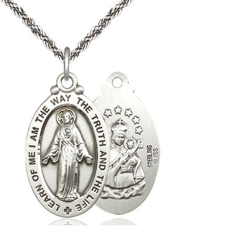 Sterling Silver Scapular Medal Catholic Jewelry
