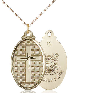14kt Gold Cross Coast Guard Medal