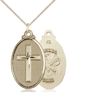 14kt Gold Cross National Guard Medal