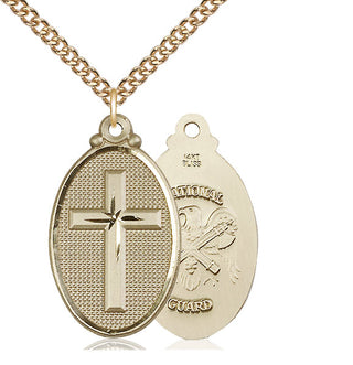 14kt Gold Cross National Guard Medal