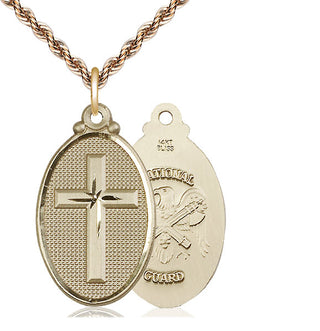 14kt Gold Cross National Guard Medal