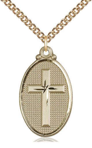 14kt Gold Cross Medal