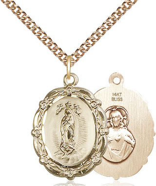 14kt Gold Our Lady of Guadalupe Medal