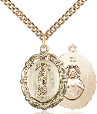 14kt Gold Our Lady of Guadalupe Medal