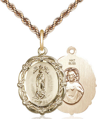 14kt Gold Our Lady of Guadalupe Medal