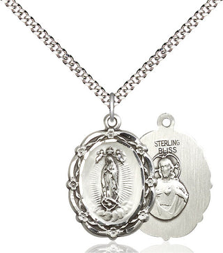 Pewter Our Lady of Guadalupe Medal Catholic Jewelry