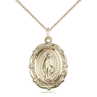 14kt Gold Filled Miraculous Medal Catholic Jewelry