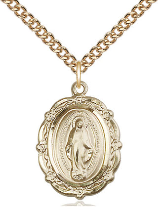 14kt Gold Filled Miraculous Medal Catholic Jewelry