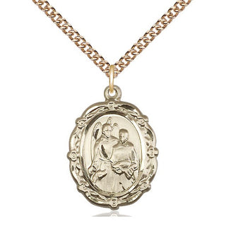 14kt Gold Saint Raphael the Archangel Medal