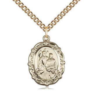 14kt Gold Saint Raphael the Archangel Medal