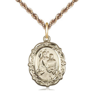 14kt Gold Saint Raphael the Archangel Medal