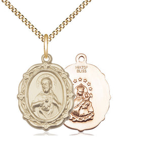 14kt Gold Filled Scapular Medal Catholic Jewelry