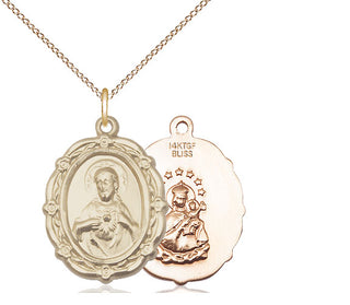 14kt Gold Filled Scapular Medal Catholic Jewelry