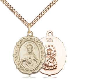 14kt Gold Filled Scapular Medal Catholic Jewelry