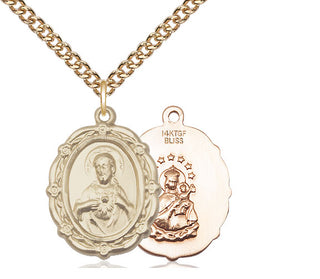 14kt Gold Filled Scapular Medal Catholic Jewelry