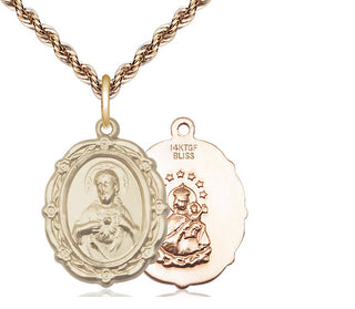14kt Gold Filled Scapular Medal Catholic Jewelry