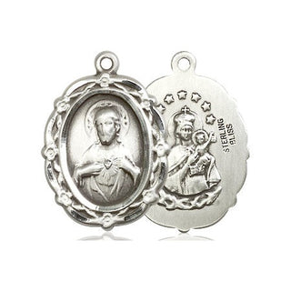 Sterling Silver Scapular Medal Catholic Jewelry