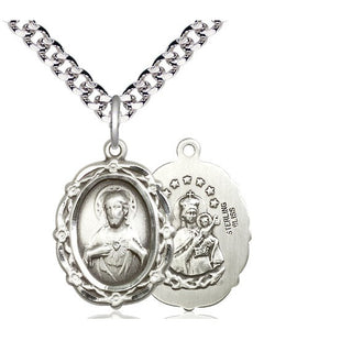 Sterling Silver Scapular Medal Catholic Jewelry