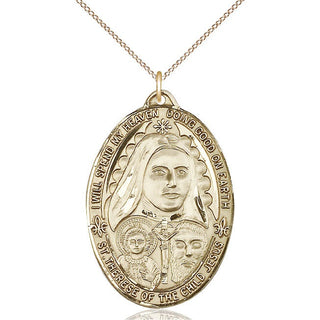 14kt Gold Filled Saint Therese of the Child of Jesus Medal Catholic Jewelry