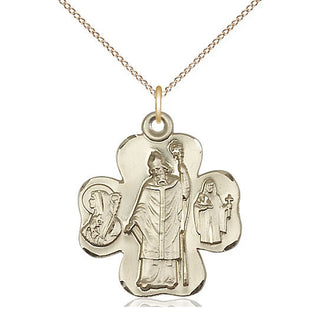14kt Gold Irish Shamrock Medal