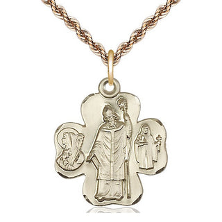14kt Gold Irish Shamrock Medal