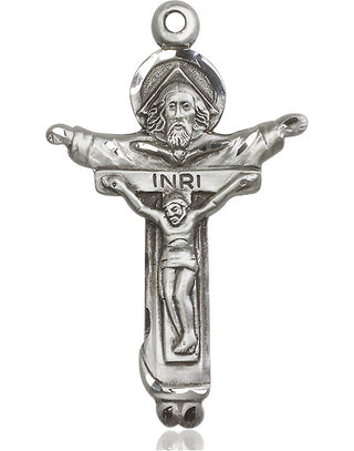 Pewter Trinity Crucifix Medal