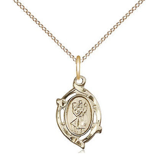 14kt Gold Filled Saint Christopher Medal Religious and Catholic Jewelry
