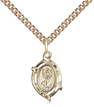 14kt Gold Filled Saint Christopher Medal Religious and Catholic Jewelry