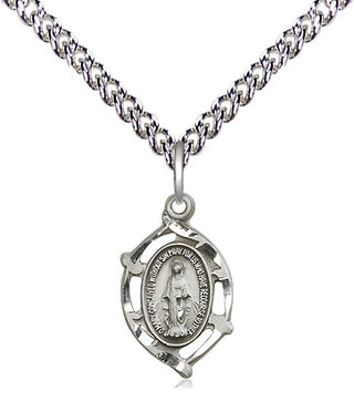 Sterling Silver Miraculous Medal Religious and Catholic Jewelry