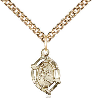 14kt Gold Filled Scapular Medal Religious and Catholic Jewelry