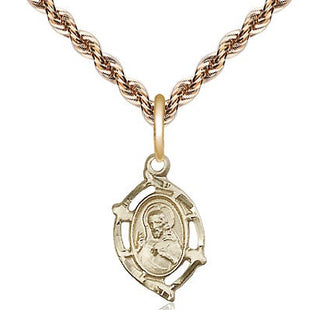 14kt Gold Filled Scapular Medal Religious and Catholic Jewelry