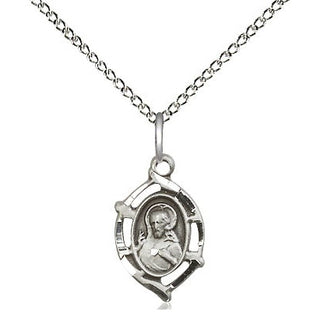 Sterling Silver Scapular Medal Religious and Catholic Jewelry