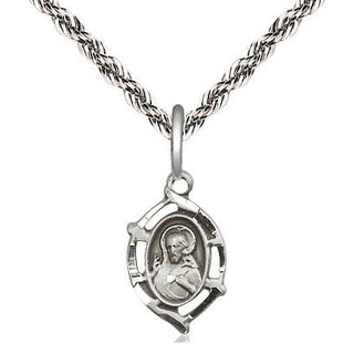 Sterling Silver Scapular Medal Religious and Catholic Jewelry