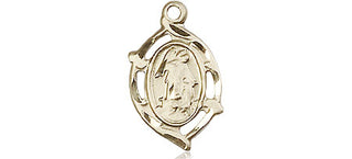 14kt Gold Guardian Angel Medal