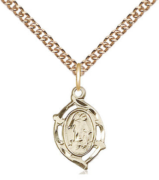 14kt Gold Guardian Angel Medal