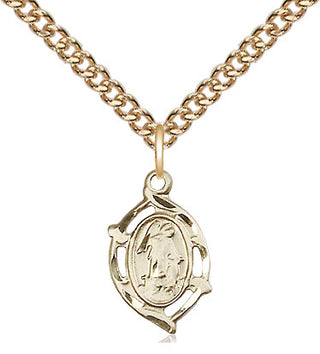 14kt Gold Guardian Angel Medal