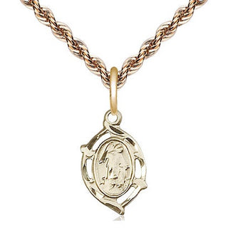 14kt Gold Guardian Angel Medal