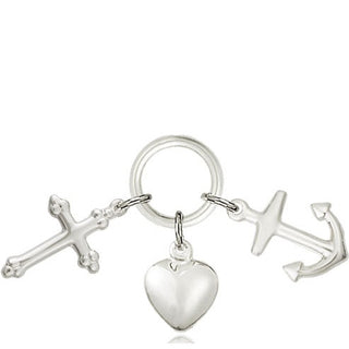 Sterling Silver Faith, Hope & Charity Medal