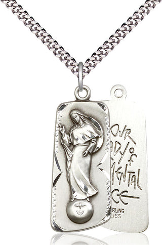 Pewter Our Lady of Mental Peace Medal Catholic Jewelry