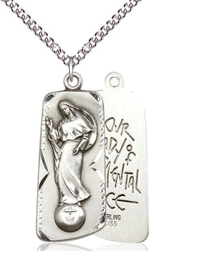 Sterling Silver Our Lady of Mental Peace Medal Catholic Jewelry
