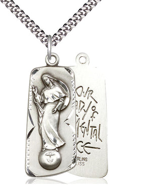 Sterling Silver Our Lady of Mental Peace Medal Catholic Jewelry