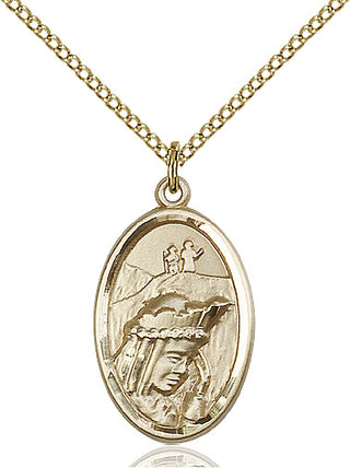 14kt Gold Filled Our Lady of la Salette Medal Catholic Jewelry