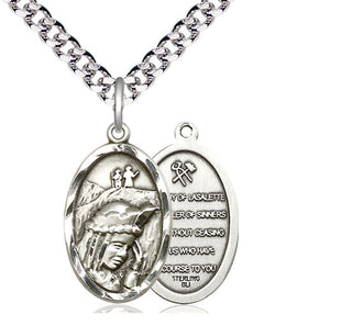 Sterling Silver Our Lady of la Salette Medal Catholic Jewelry