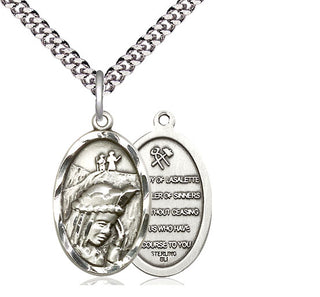 Sterling Silver Our Lady of la Salette Medal Catholic Jewelry