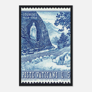 Lourdes Apparition Blue Framed Print - view 22