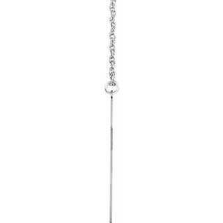 14K White Personalized Block Single Name Cross 16" Necklace