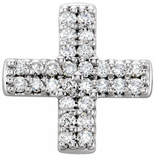Platinum .07 CTW Natural Diamond Cross Pendant