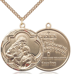 14kt Gold Filled Blessed Sacrament Medal Catholic Jewelry