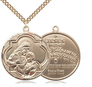 14kt Gold Filled Blessed Sacrament Medal Catholic Jewelry