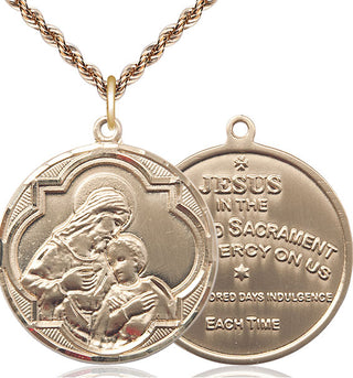 14kt Gold Filled Blessed Sacrament Medal Catholic Jewelry